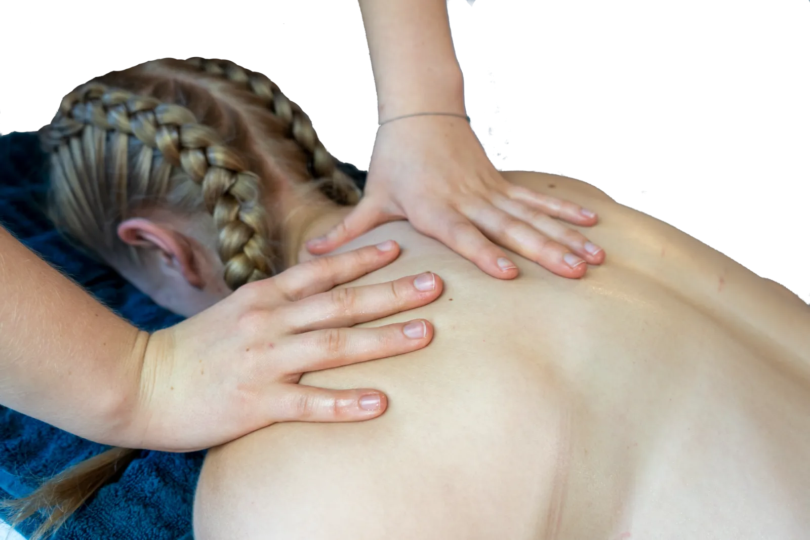 Klassische Massage an Schulter und Nacken